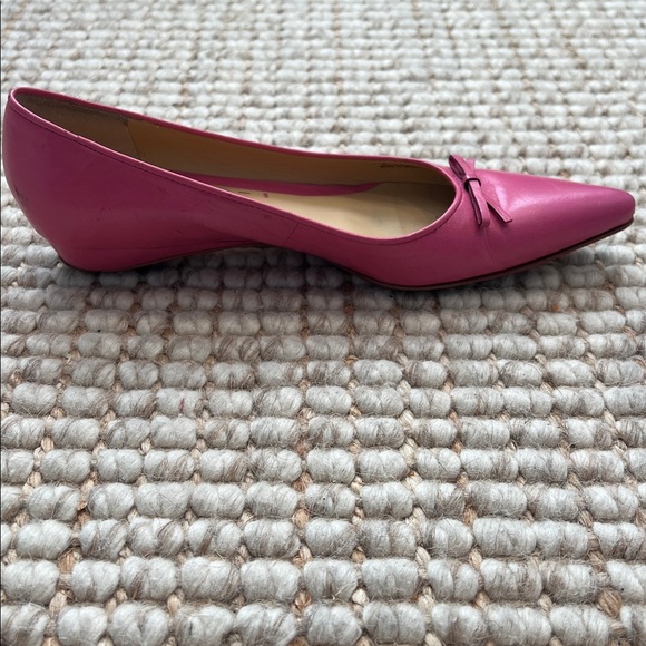 BCBGMaxAzria Pink Leather Flats - Picture 4 of 8